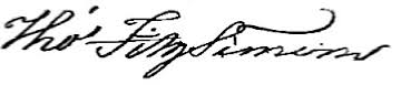 signature of Thomas Fitzsimons